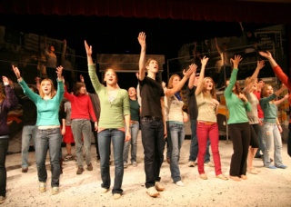 The cast of Vashon High School’s production of “Fame