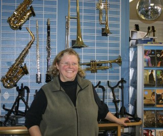 Karen Eliasen’s shop has a growing selection of instruments for sale on consignment.