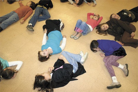 Family Link students melt into puddles during a recent drama class.