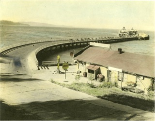 This photo of the approach to Vashon’s north-end ferry was taken in the 1930s