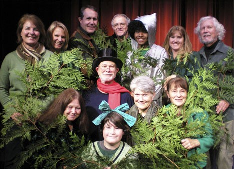 Drama Dock’s cast of “Inspecting Carol” includes Quinn McTighe (front)