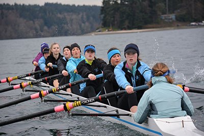 The novice junior women’s eight won their race by a boat a length on Saturday.
