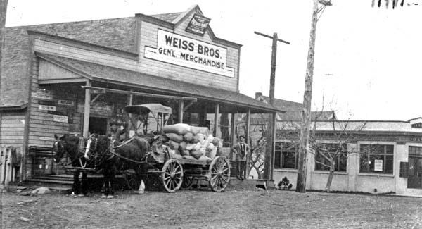 The Weiss brothers sold general merchandise at the store in 1915