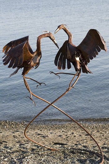 The art tour will feature a variety of items to view and purchase. Gunter Reimnitz’ herons