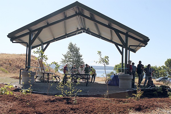 The new shelter at Maury Island Marine Park.