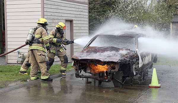 Volunteers at Vashon Island Fire & Rescue train regularly for a variety of calls. Here