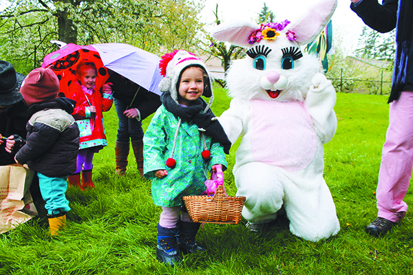 The Easter bunny and an egg hunt bring out the smiles at Ober Park.