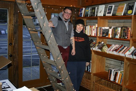 Mel Michaels with his business partner Lisa Stuhley when they opened the shop in December 2008.