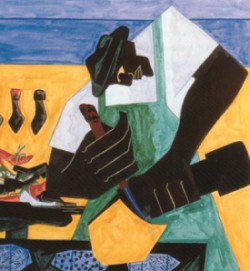“The Shoemaker” by Jacob Lawrence