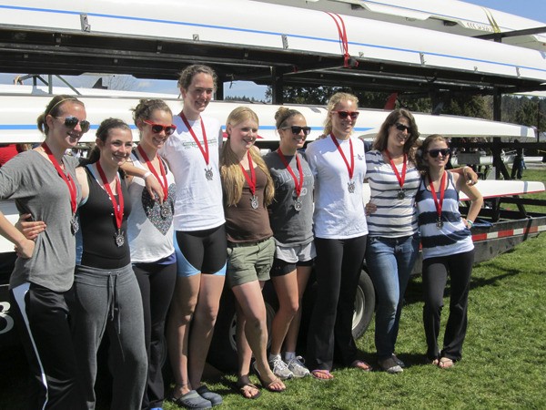 Vashon’s Girls Junior A School Eight boat came in second in their final race at the Brentwood Regatta.