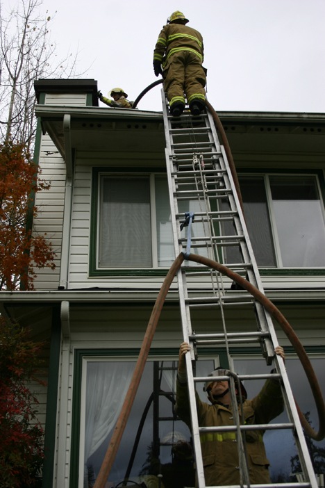 Firefighters quickly quelled a chimney fire at a home on Cemetery Road Friday morning.