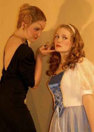 At left is queen Nelle Horsley; Becky Snyder as Snow White is at right.
