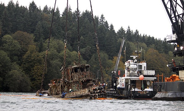 The Murph had been sitting at the bottom of Quartermaster Harbor since 2007.