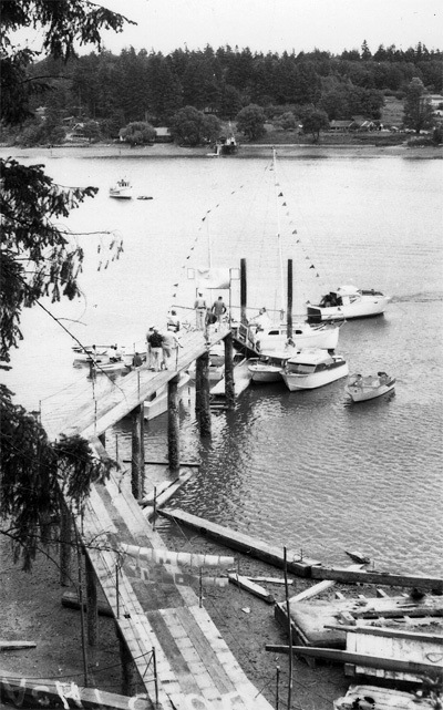 This photograph of the yacht club was taken during the 1950s.