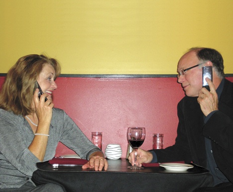 Susan McCabe and Michael Shook rehearse a scene