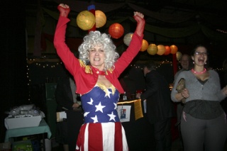 Islander Robin Worley celebrates Barack Obama’s inauguration in a costume she created five years ago