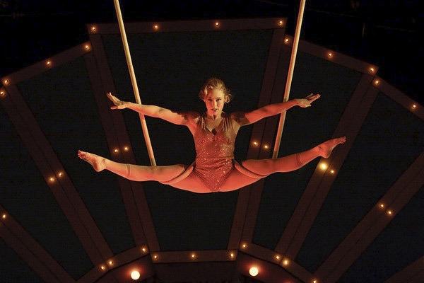 Sally Pepper will perform the 'cloud swing' aerial act as part of the show.