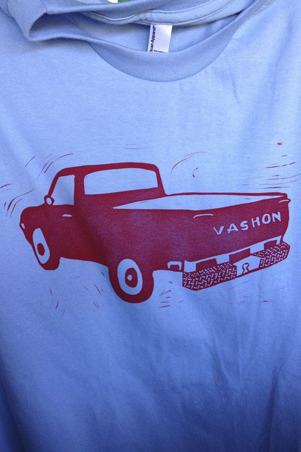 Cowbelle Industries will sell Vashon T-shirts at the Strawberry Festival.