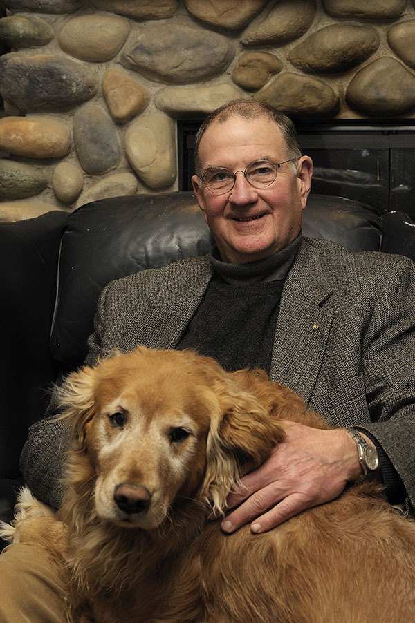 Rex Stratton and his dog Kuma.