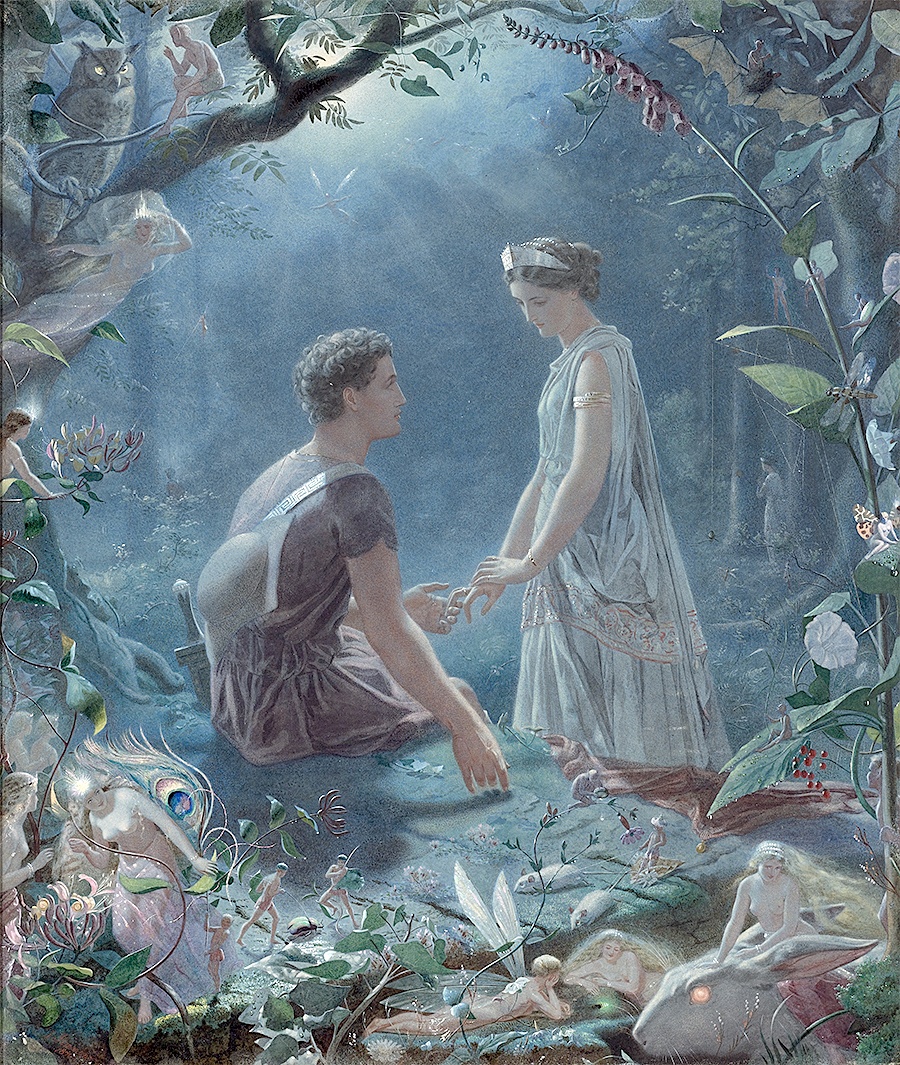 Hermia and Lysander” by John Simmons, 1870