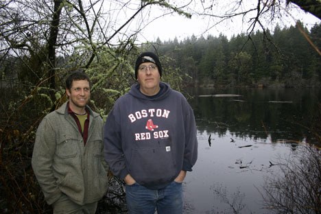 Abel Eckhardt and Tom Dean say the pond is slowly filling in.