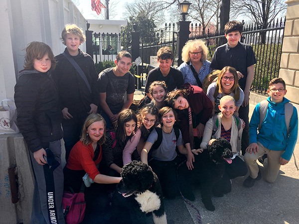 Harbor School students meet the First Dogs