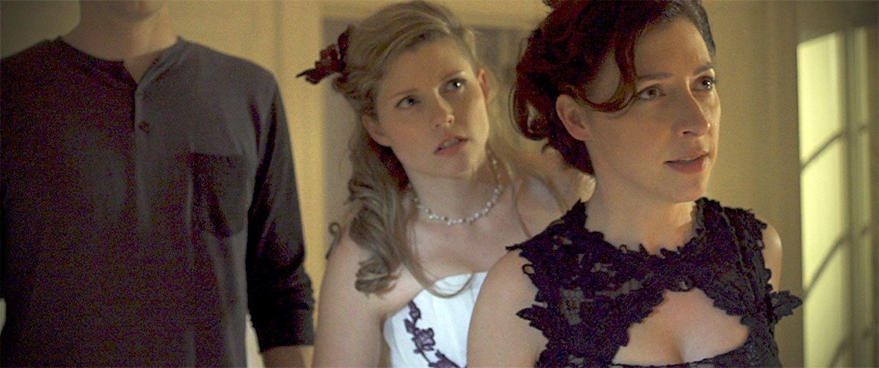 Courtesy Photo                                Actors Carollani Sandberg and Angela DiMarco appear in a scene from “Brides to Be.”