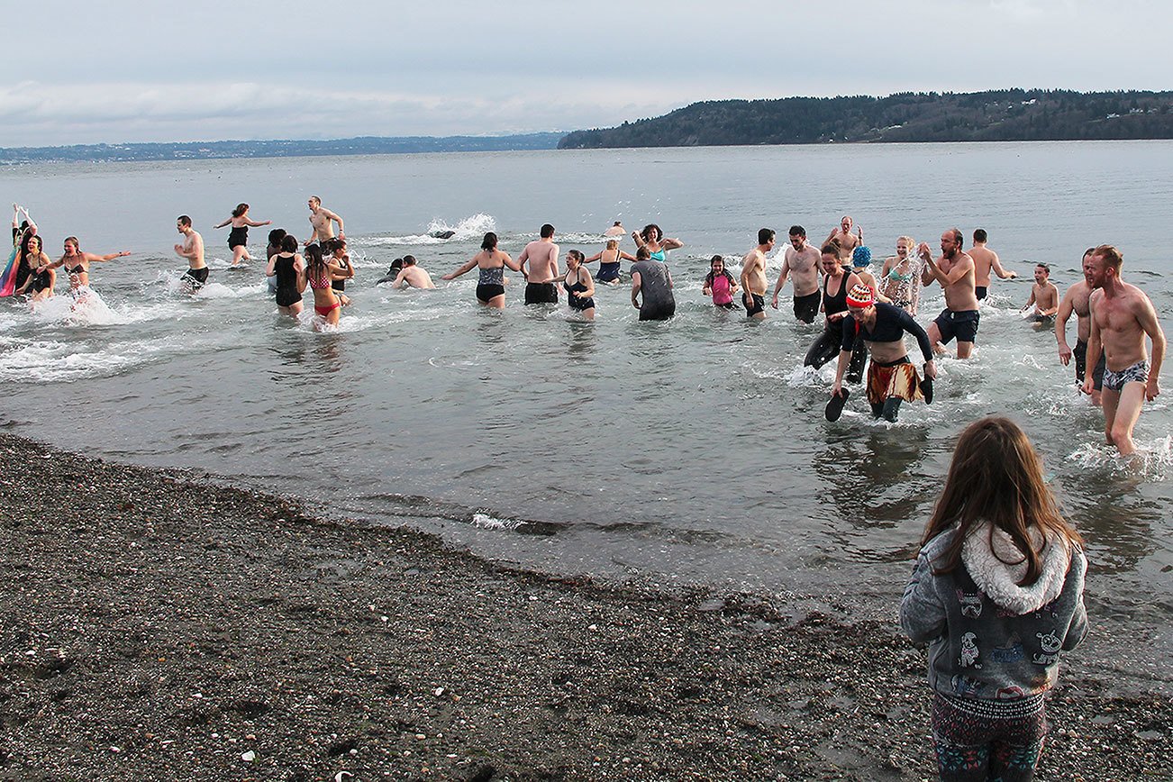 Ringing in the new year at 2017 Polar Plunge