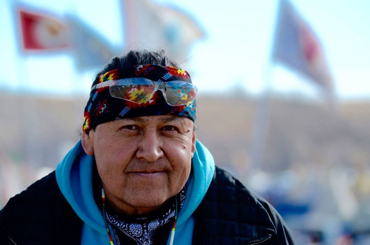 Ray Kingfisher in Standing Rock. (Elvia Mendoza Photo)
