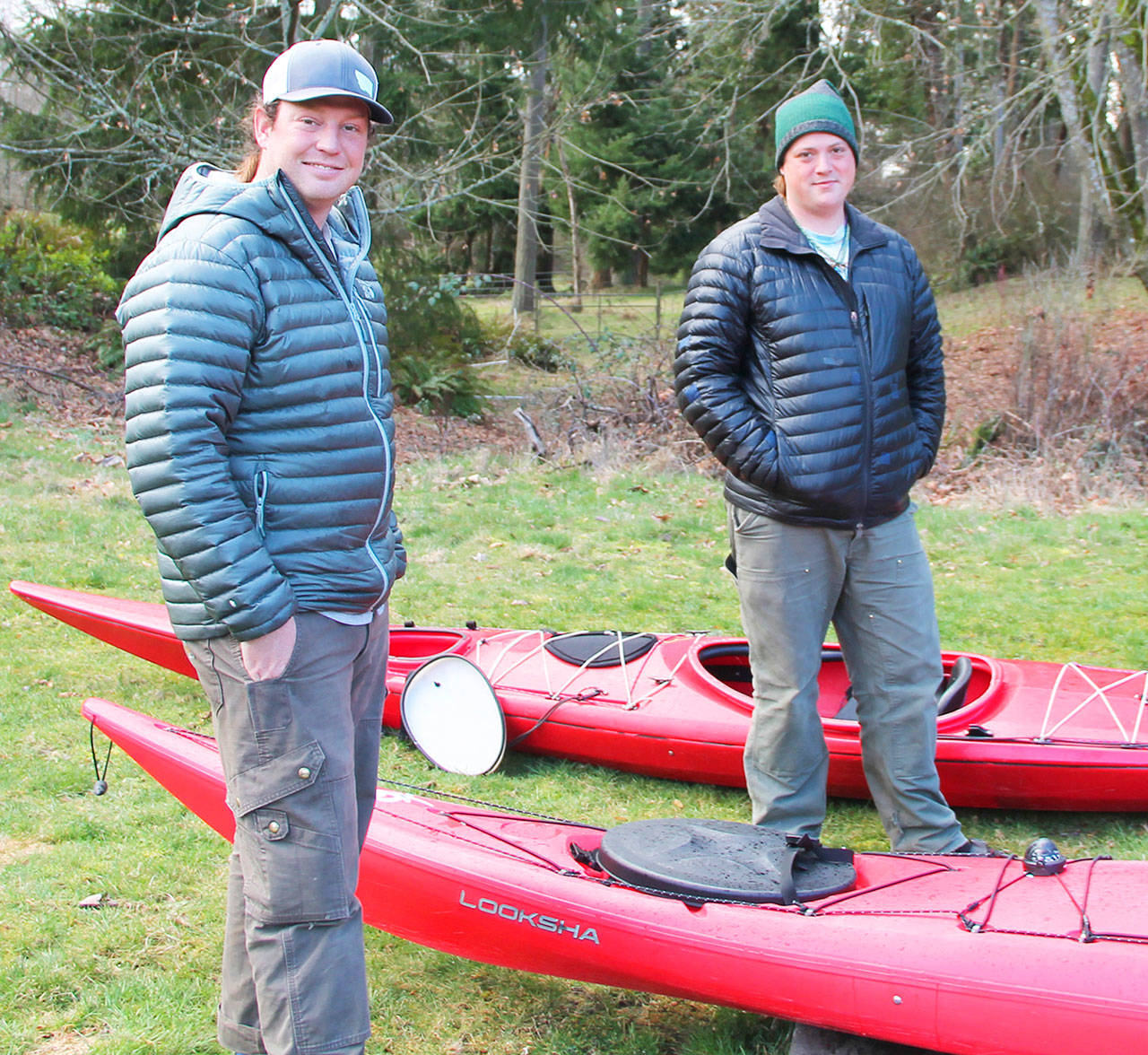Michael Stone, left, and Conner Herrington, right, will set off for Alaska this week. (Susan Riemer/Staff Photo)