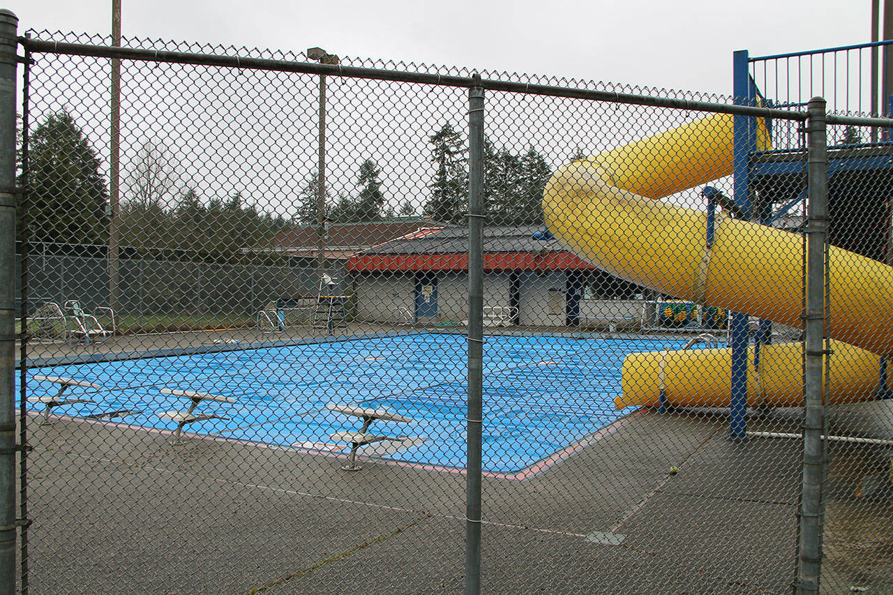 The Vashon Pool is currently closed for the season and will reopen in May. There is an effort underway to cover the pool and make it available for use year-round. (Susan Riemer/Staff Photo)