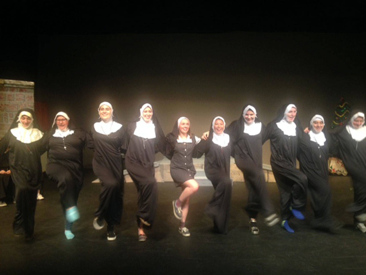 VHS theatre students rehearse for “Sister Act.” Stephen Floyd Photo.