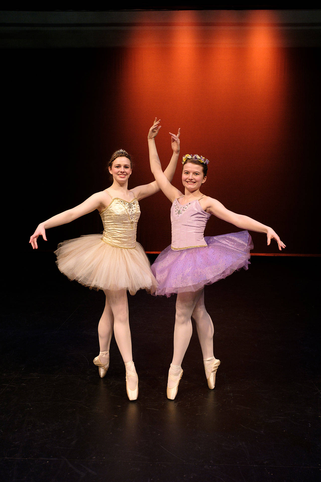 Seniors Julianna Wright (left) and Selah Bellscheidt will perform in “Sleeping Beauty.” (Kent Phelan Photo)
