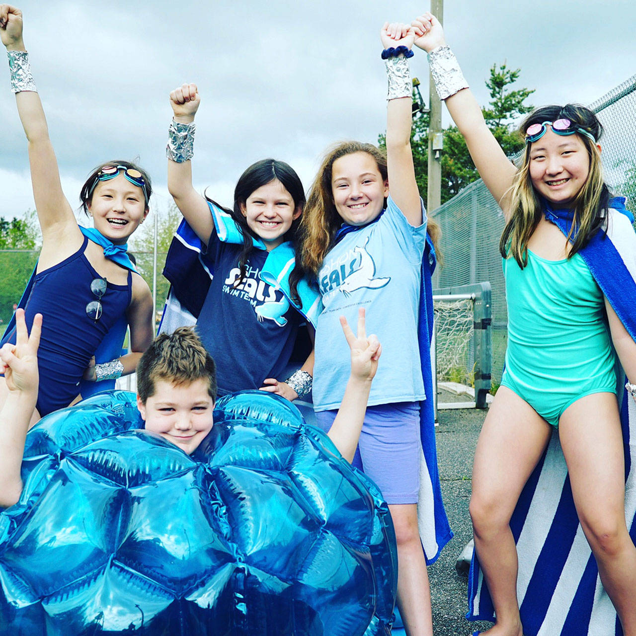 Captain Chlorine and the Swim Squad are running for unofficial mayor to help the Seals swim team raise money to cover the Vashon Pool. (Courtesy Photo)