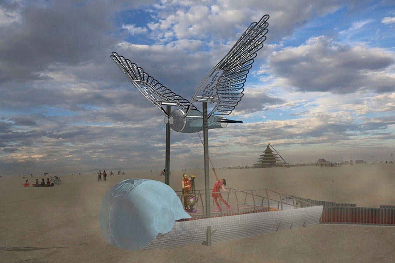 Island artists set to unveil new kinetic sculpture at Burning Man festival, Seattle celebration