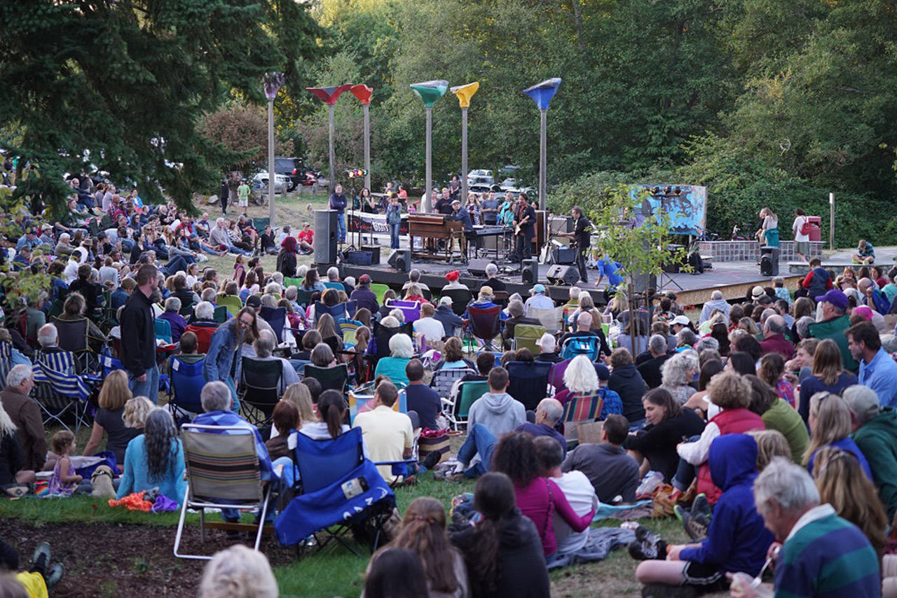 A summer concert fills Ober Park with listeners. (Pete Welch Photo)