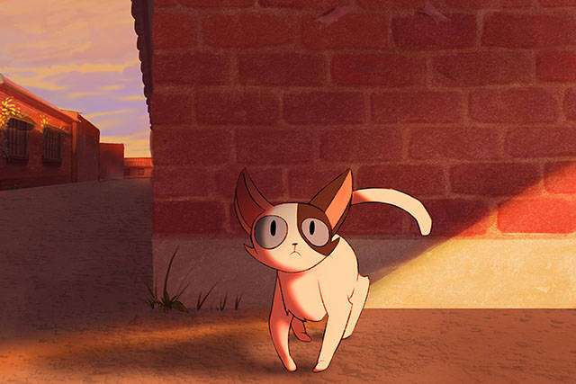 A film clip from the animated short “Little Stone Lion.” (Courtesy Photo)