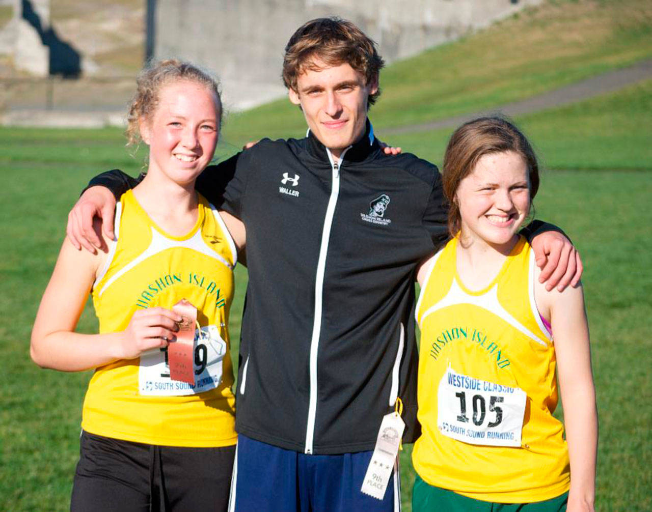 State bound runners are, left to right, Ella Yarkin, Gianno Waller and Lucy Boyle. (Jeff Johnson Photo)