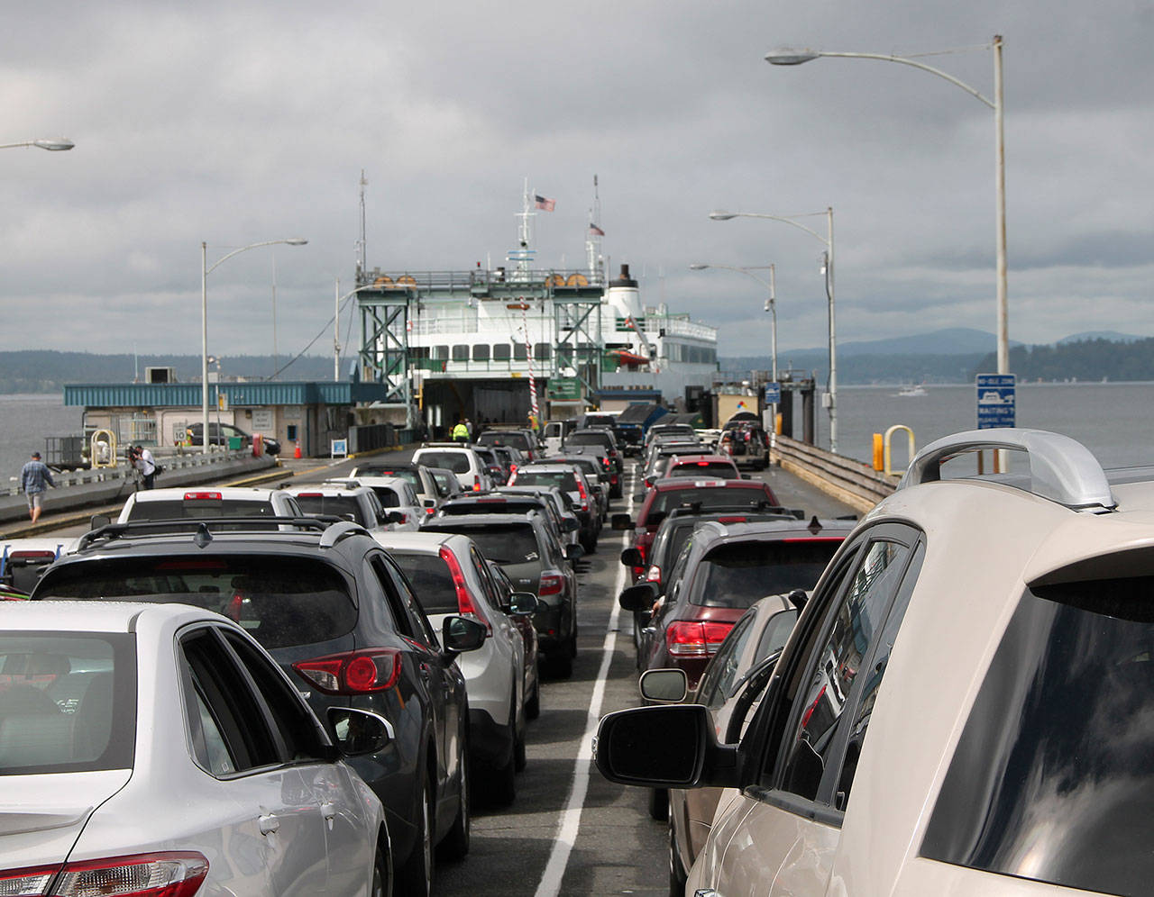 The Fauntleroy dock, which serves the triangle route, has long been a source of frustration for commuters. Members of a task force created to deal with the issues plaguing the route are now turning their attention away from the dock and to the schedule. (Susan Riemer/Staff Photo)