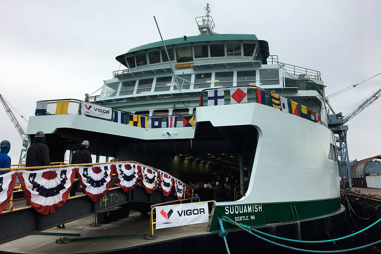 WSF christens new 144car ferry VashonMaury Island
