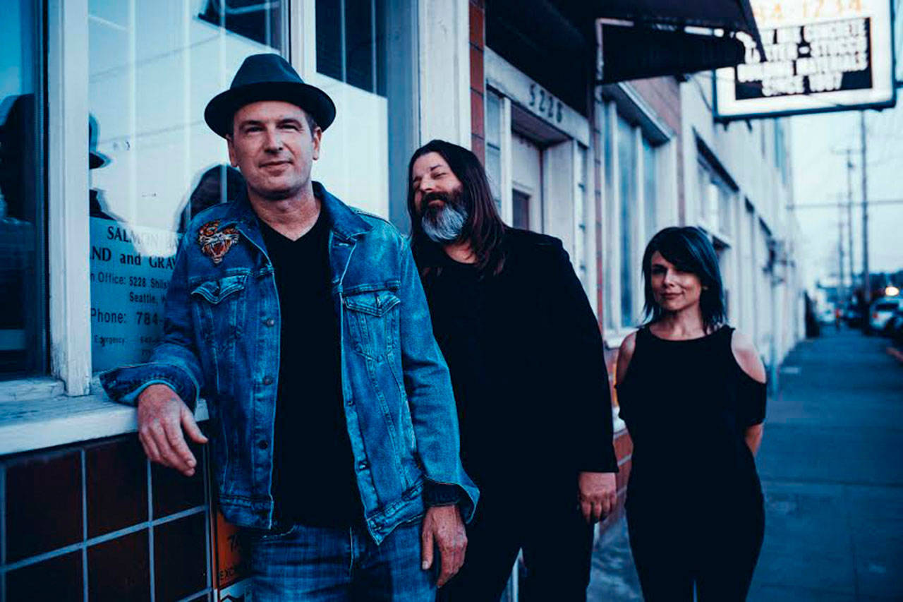 Danny Newcomb, left, and his band The Sugarmakers (Rick Friel and Faith Stankevicious), will hold a single-release party at Home Sweet Home on Friday. (Travis Truitt Photo)