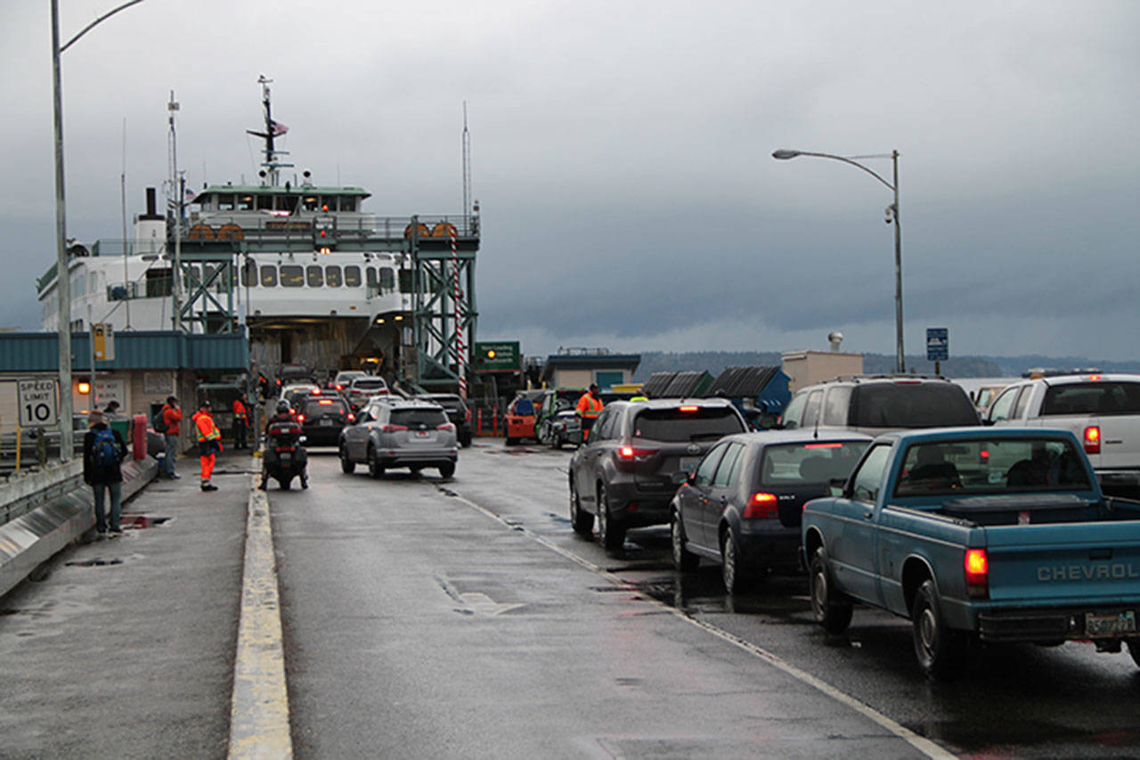 Ferry loading at Fauntleroy (Susan Riemer / Staff Photo)