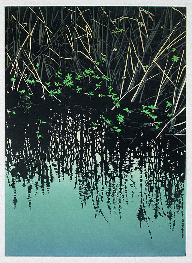 Courtesy Photo                                Corner of Light, an intaglio etching by Valerie Wilson.