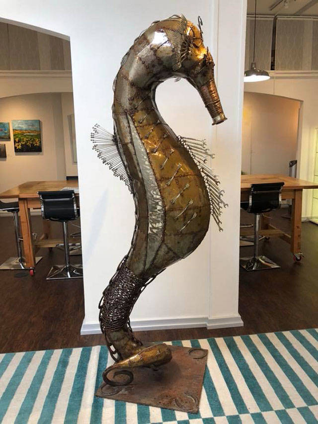 Courtesy Photo                                David Erue’s sculpture, “Seahorse.”