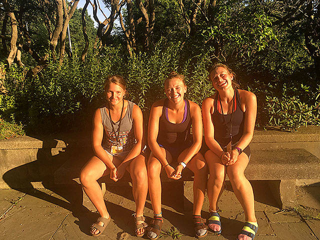 From left: Gabrielle Graves, Kate Kelly and Roslyn Bellscheidt in New London, Connecticut. (Courtesy Photo)