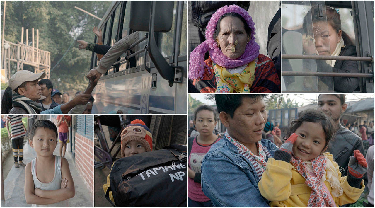 Sunita Biswa, a young Bhutanese director, will show her documentary about Bhutanese refugees at 7 p.m. Wednesday, Aug. 15, at the Vashon Library. The collage above shows scenes from the film. (Sunita Biswa Photos)