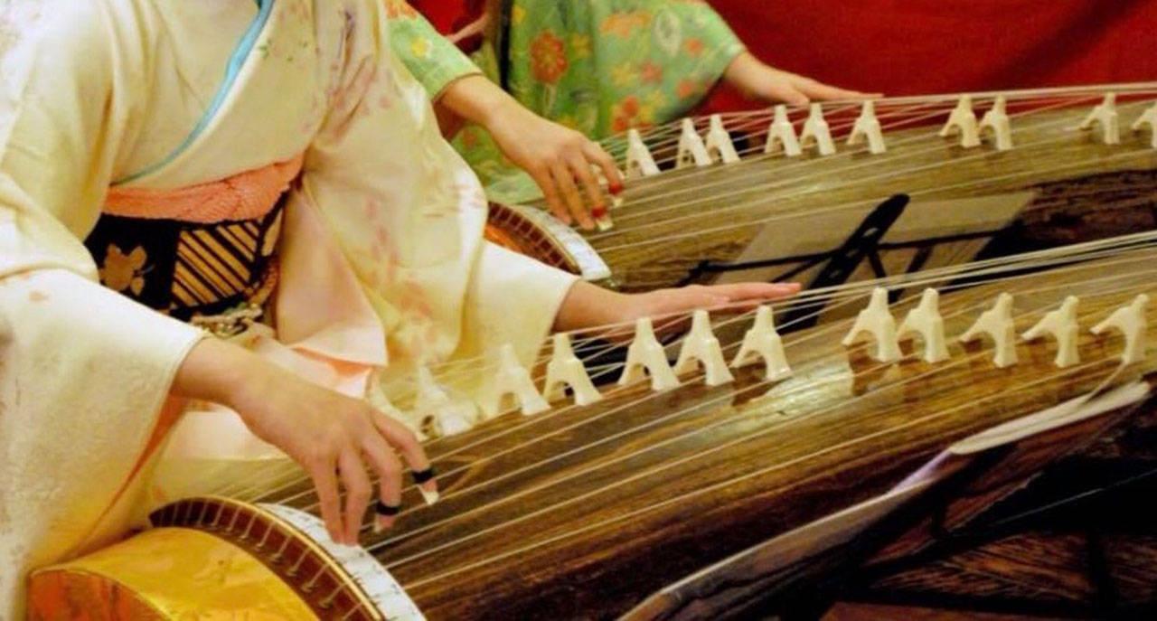 The soothing sounds of the koto, a 6-foot-long, 13-stringed zither, will be heard in the concert by Seattle Miyagi Kai on Sunday (Courtesy Photo).