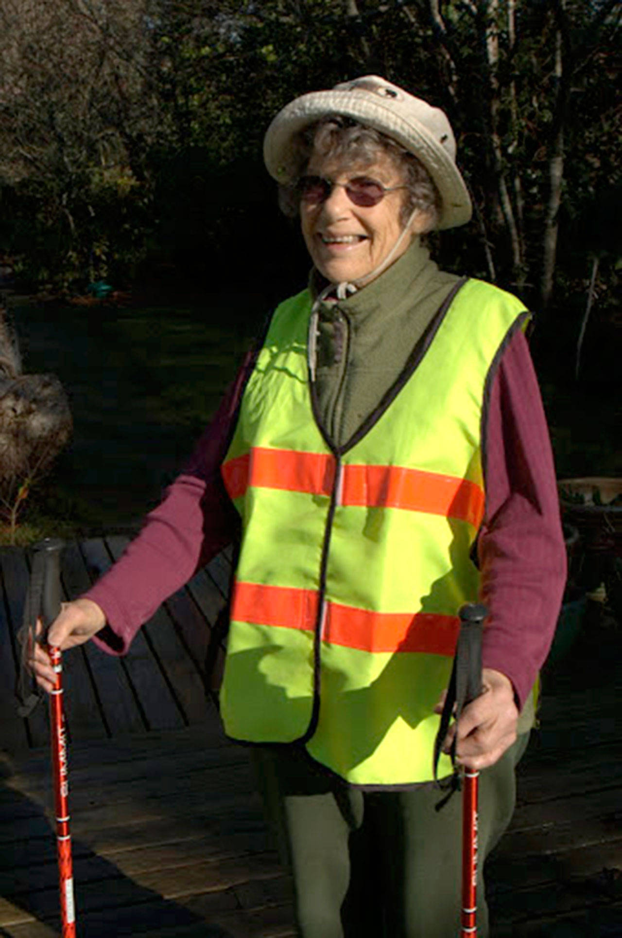 Dorothy Hall-Bauer out walking in 2016.