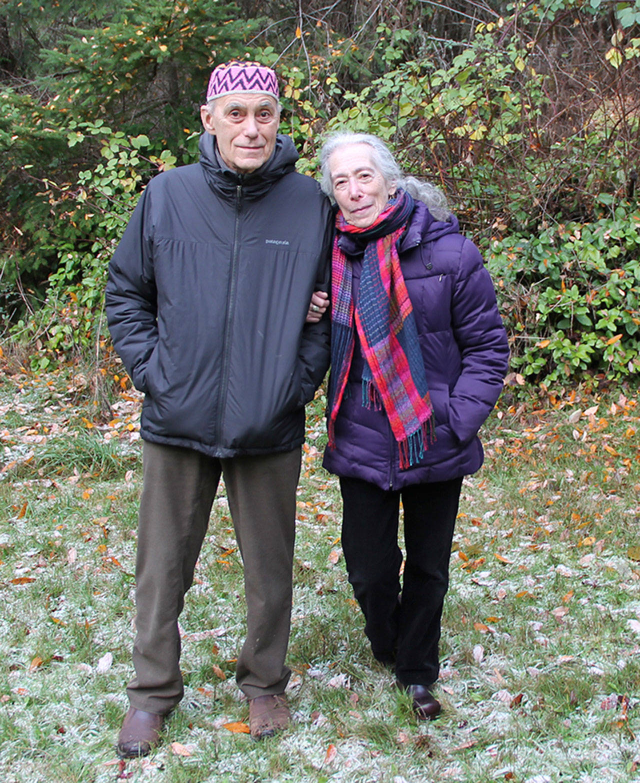 Don Cole and Joan Wortis outside their Frog Holler home (Susan Riemer/Staff Photo).