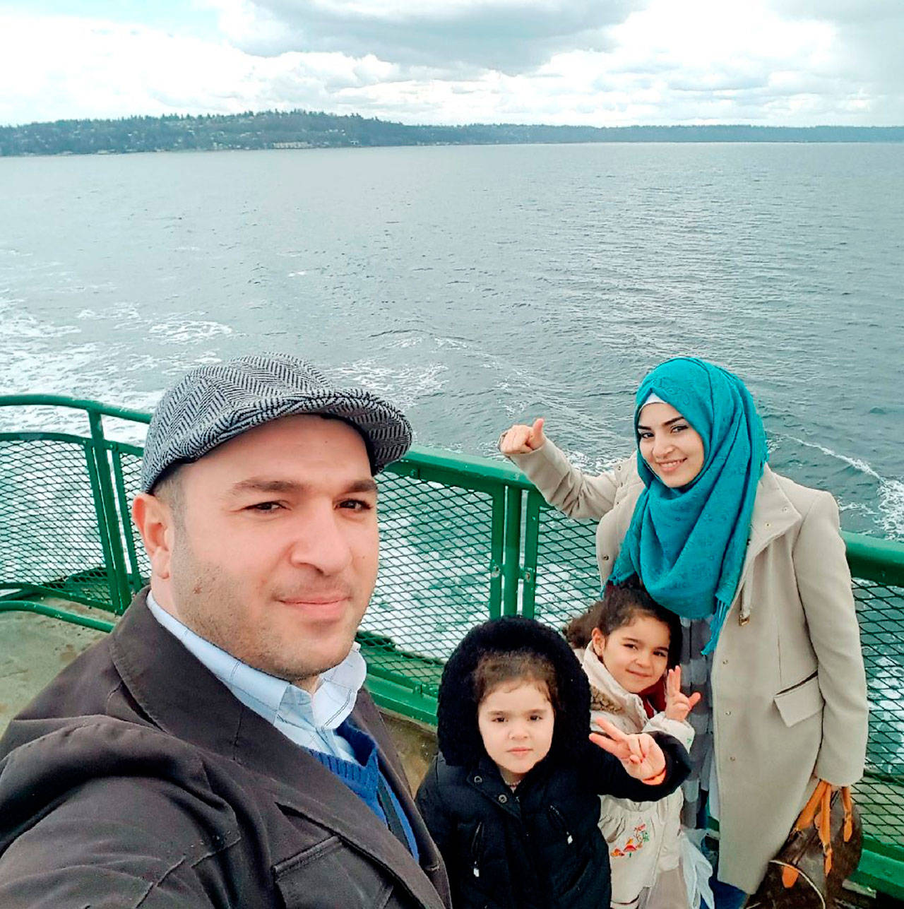 Iyad Alati, Safa Jneidi, and their daughters moved to Vashon in 2017 with assistance from the Vashon Resettlement Committee. The couple will host a pop-up show of Middle Eastern fashion and food on Saturday at the island home of Suzanna Leigh (Courtesy Photo).